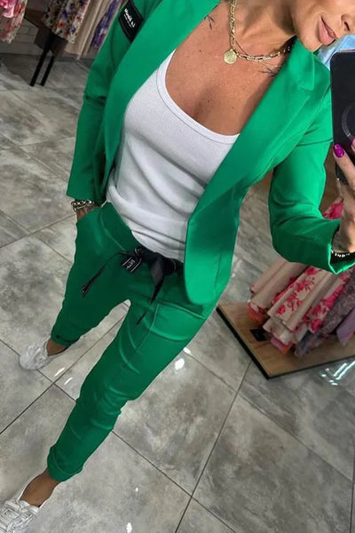 Isabelle | Maatwerk Set met Zachte Blazer en Casual Joggingbroeken