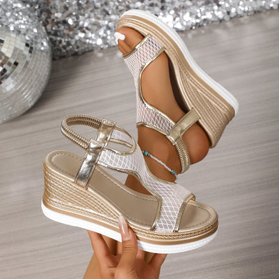 Elegante orthopedische instapsandalen voor dames met sleehak