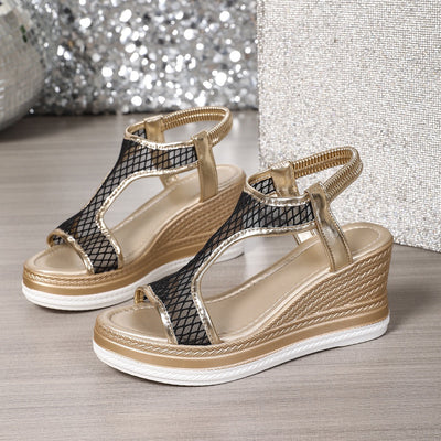 Elegante orthopedische instapsandalen voor dames met sleehak